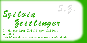 szilvia zeitlinger business card